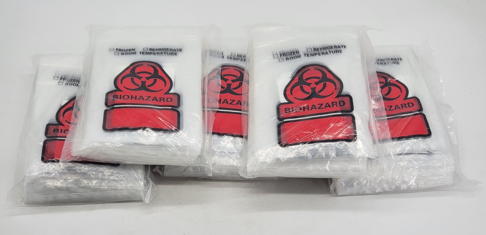 500/Case Fisherbrand 6×9 Biohazard Specimen Transport Bags Light Duty 01-800-05