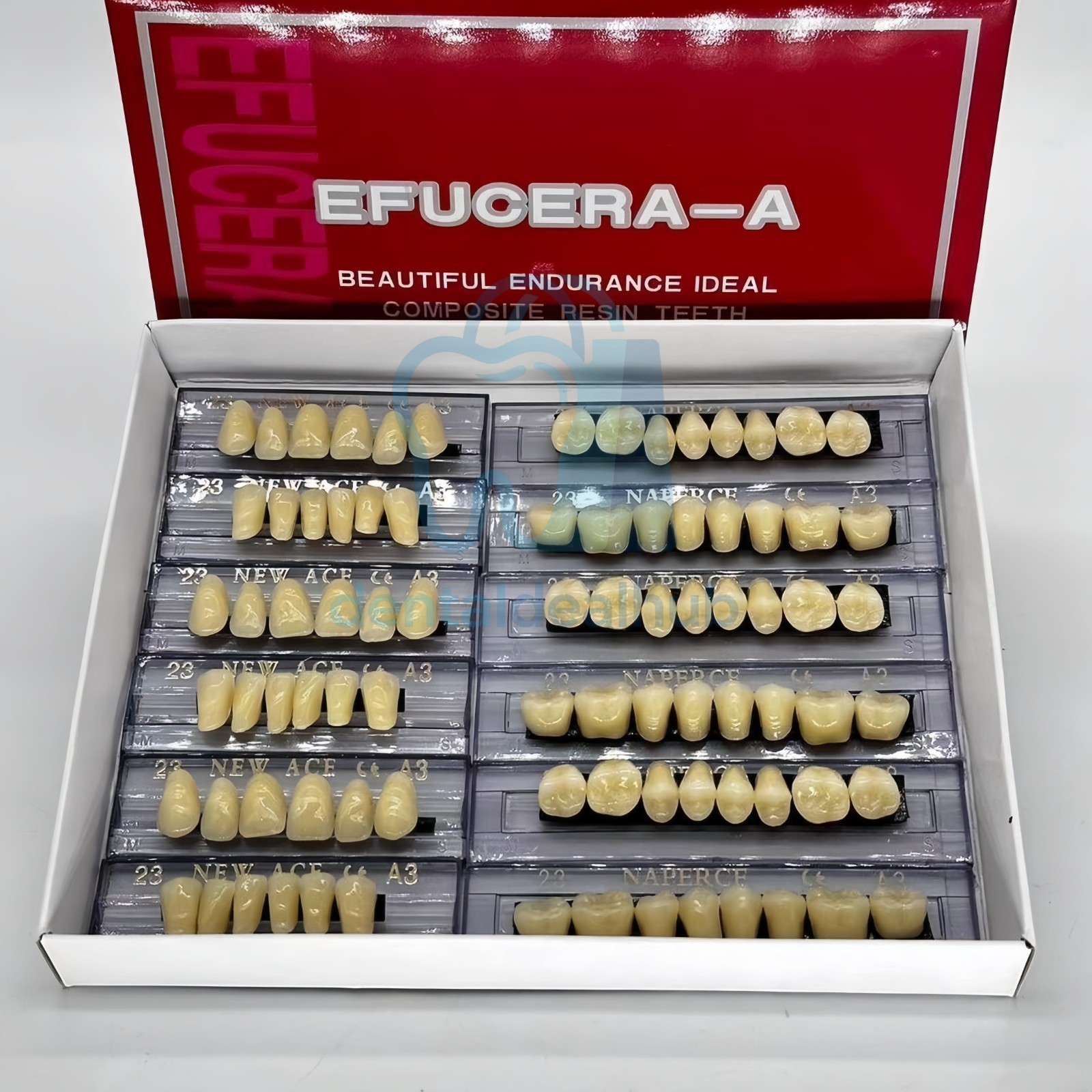 6Sets Denture 23#22# Shade A2 A3 Acrylic Resin Full Set Teeth Upper Lower Dental