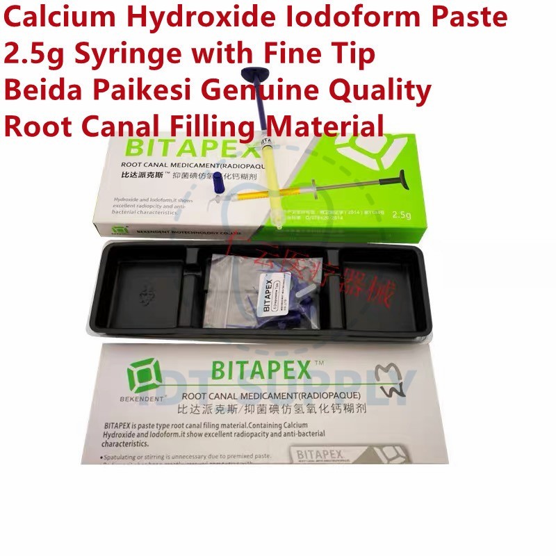 Dental Calcium Hydroxide Iodoform Paste 2.5g Root Canal Filling Antibacterial