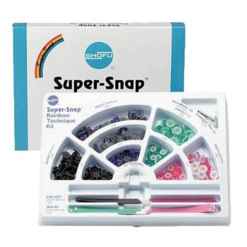 SHOFU JAPAN SUPER SNAP RAINBOW TECHNIQUE FINISHING & POLISHING DISCS 217 PCS KIT