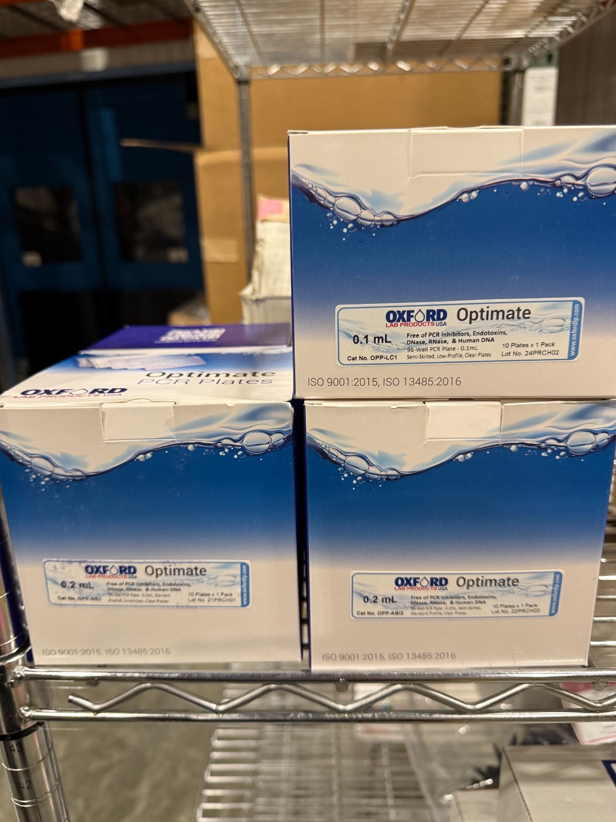 Oxford Lab Products OPTImate 96-Well PCR Plates 0.1 mL (Case of 100)
