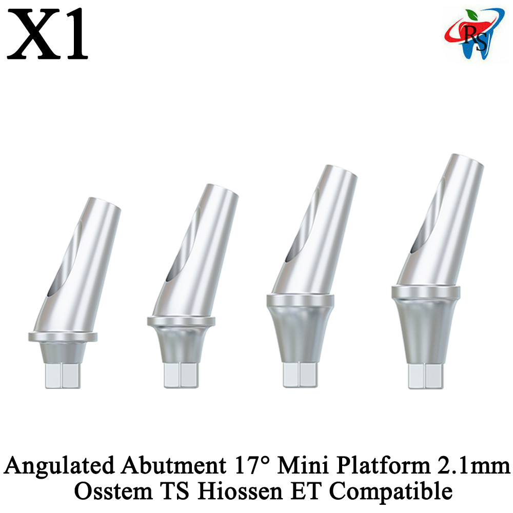 1pcs Prosthetic Angled Abutment 17° Mini Platform 2.1mm Oss tem TS Compatible