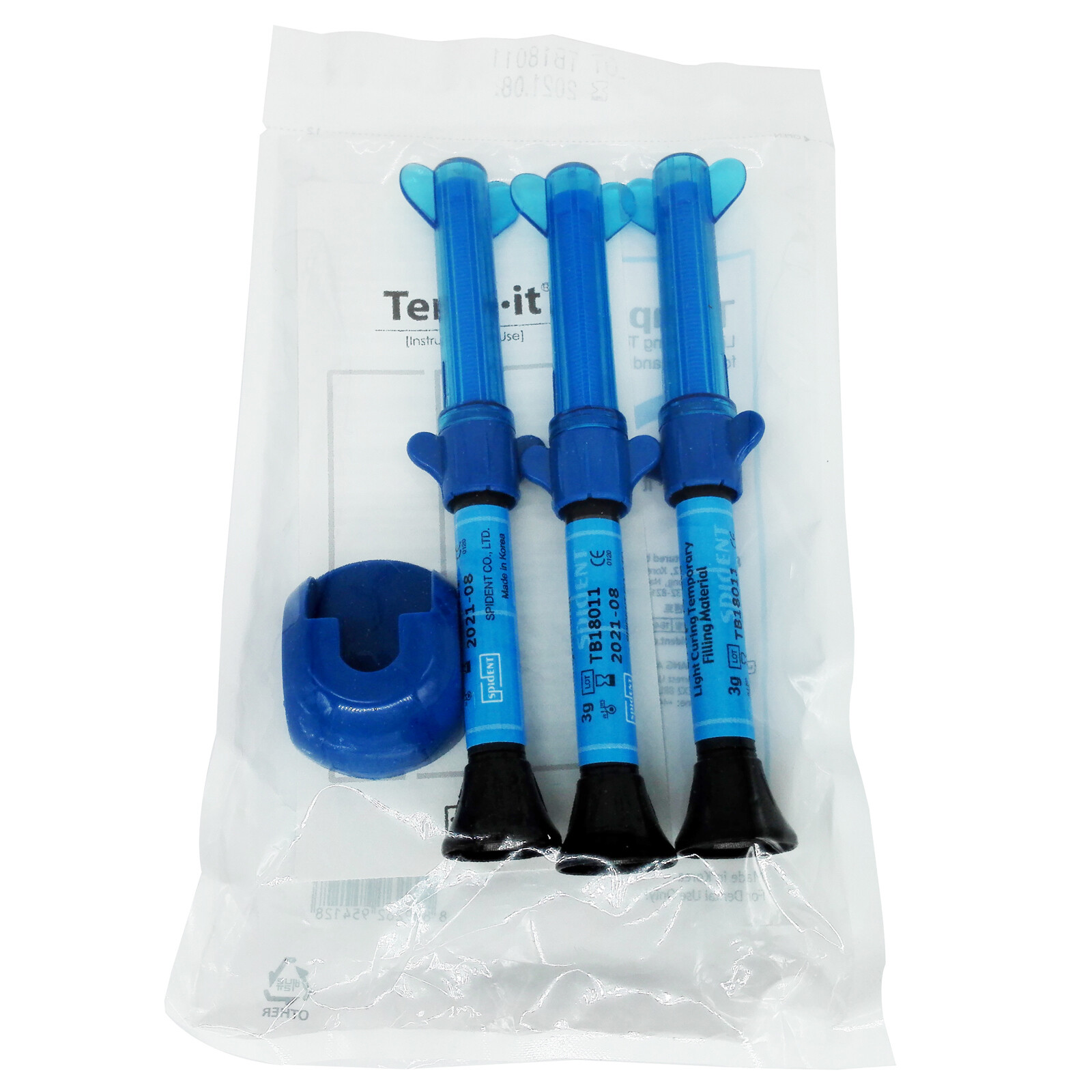 Dental SPIDENT Temp it Light Curing Temporary Filling Elastic Composite Seal Blu