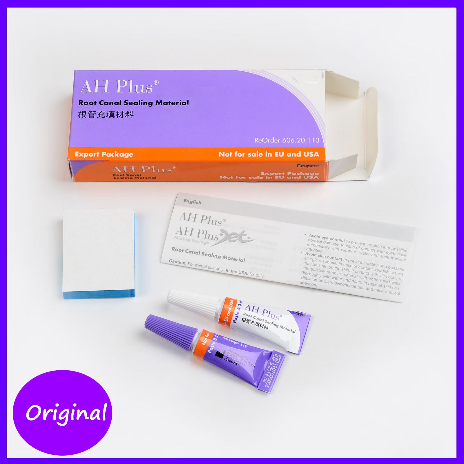 AH Plus Root Canal Sealing Material Paste A 3ml & Paste B 3ml Kit Free II Ship