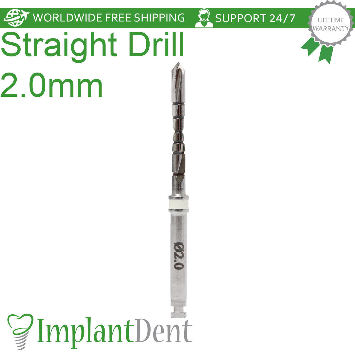 Dental Straight Drills 16mm External Irrigated & Marking Drill 1.9mm Tool
