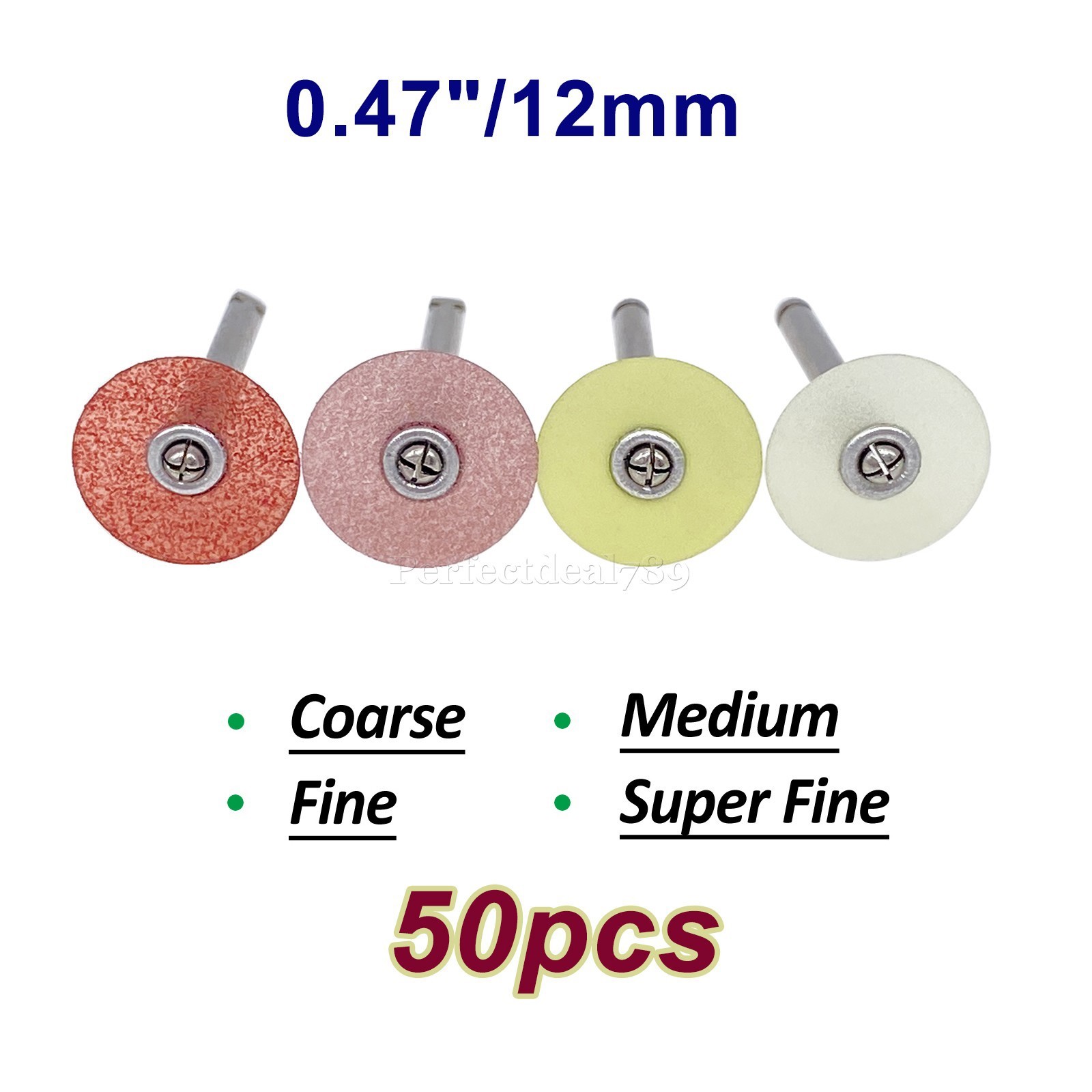 Dental Sof-Lex contouring polishing 2381 Pop-On discs 0.47″ 12mm or Mandrel DC