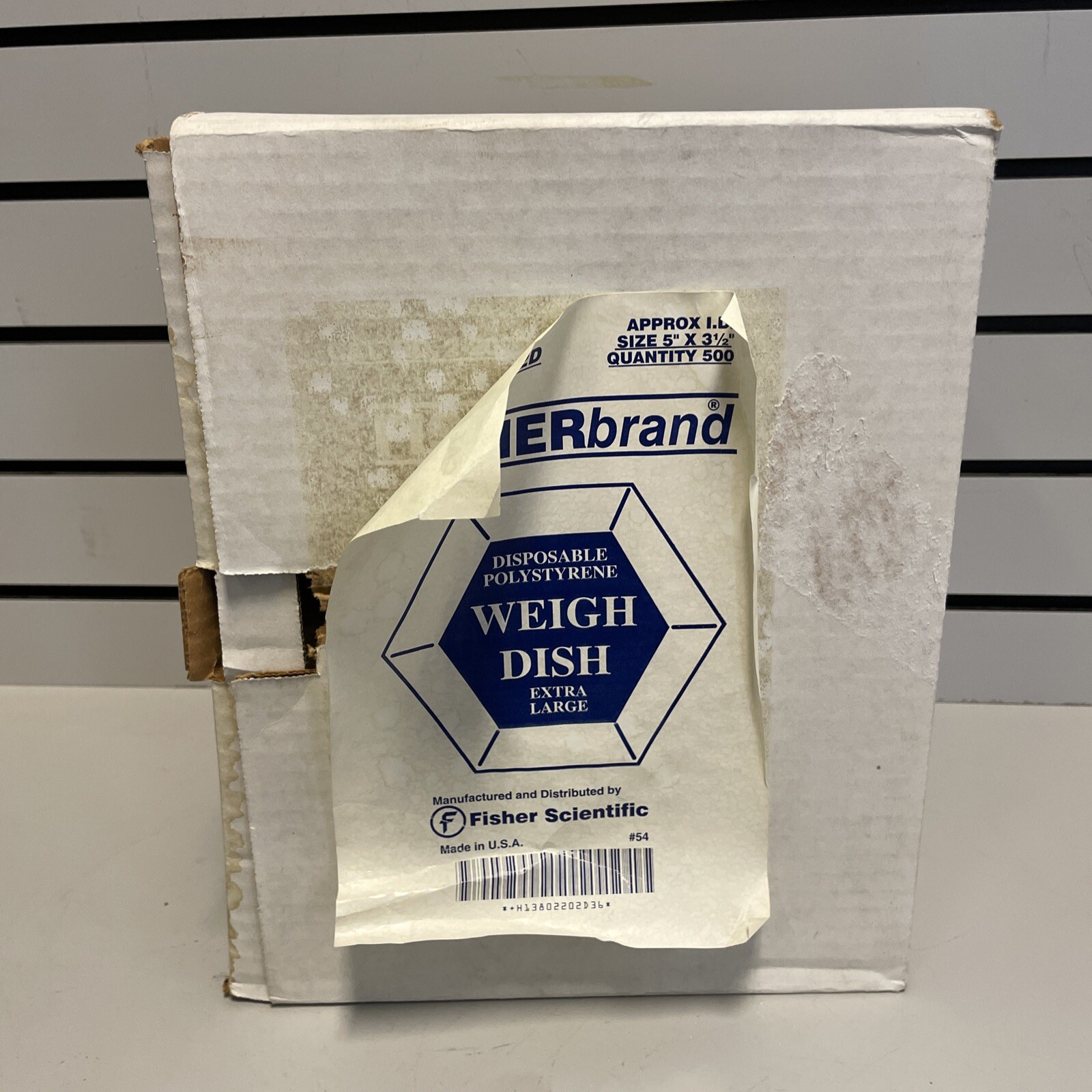 Fisher Scientific 2-202D Hexagonal Weigh Dish 5 x 3.5” Quantity: 500 – NOS