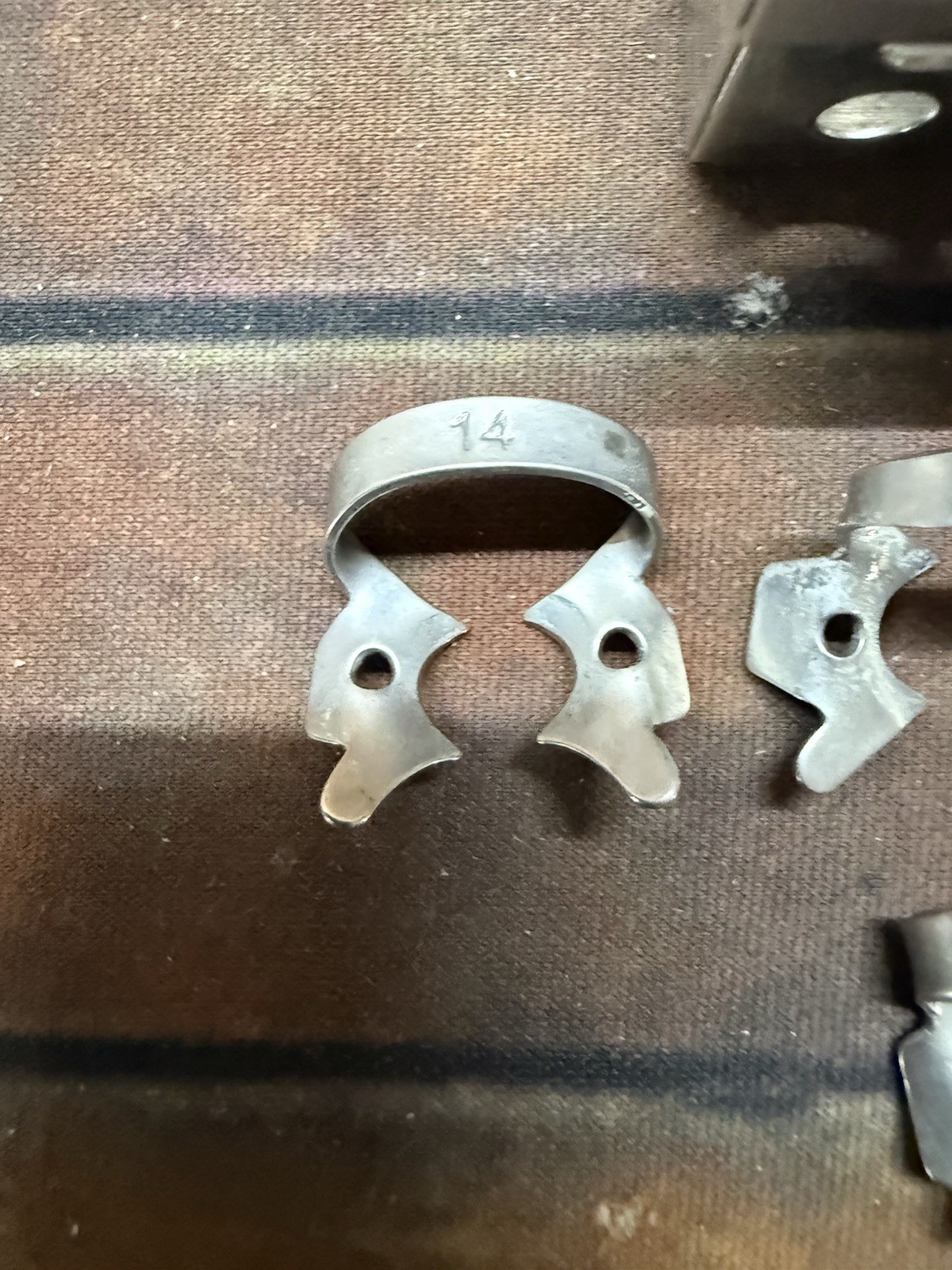 Hu-Friedy Rubber Dam Clamps Lot 14 14A 12A 13A 2A w IMS 1271 Cassette
