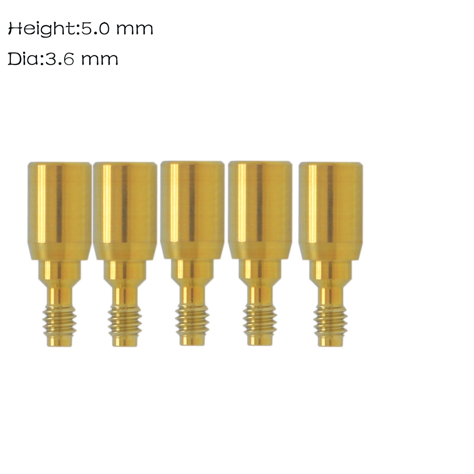 5Pcs US Dental Healing Abutment Cap NP/RP Internal conical Fits Nobel Biocare