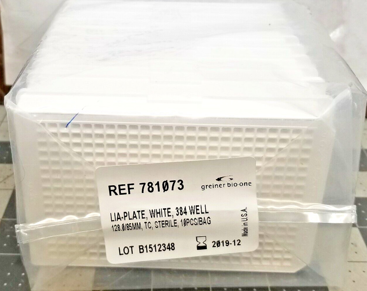 10-Pack) 15~ 110μL 384 Well Polystyrene Cell Culture Microplates Greiner [A2B1]
