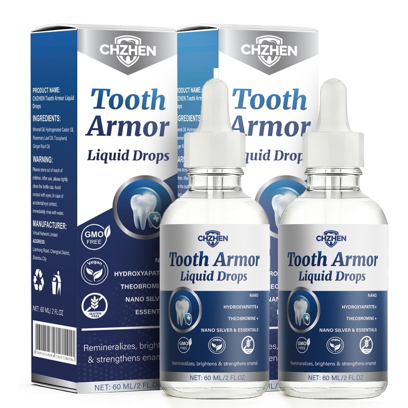 Enamel Support Liquid Drops: Daily Oral Care Solution with Transparent…