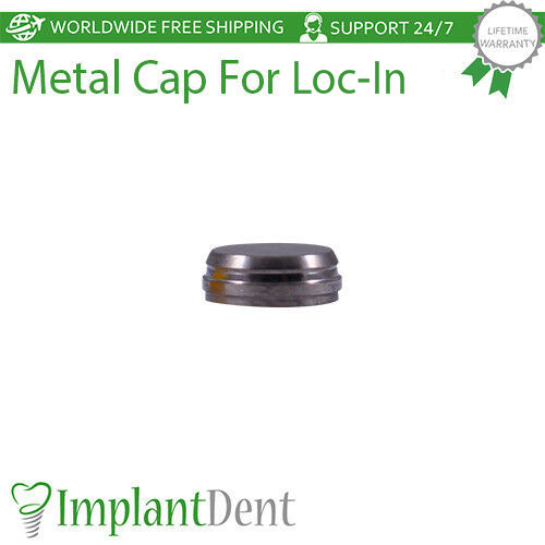 10x Dental Metal and Silicone Caps Insert Set For Loc In Attachment Prosthetics
