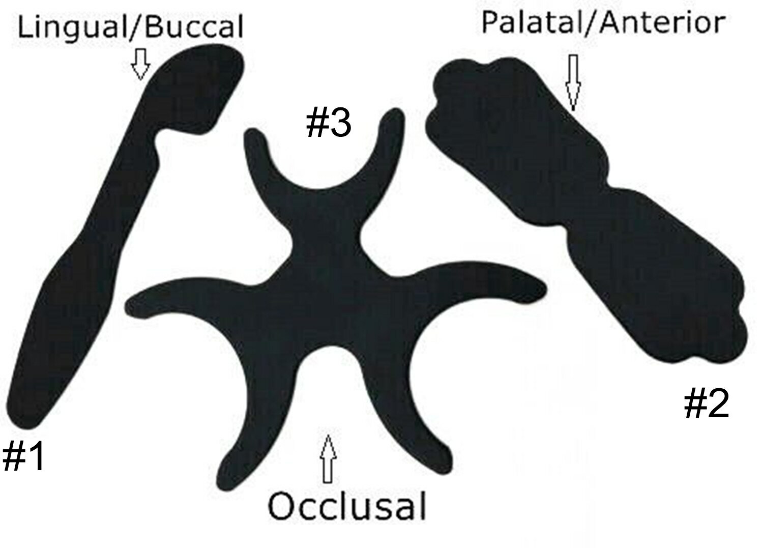 3Types Dental Black Flexible Contrastor Foldable Silicone Photo Background