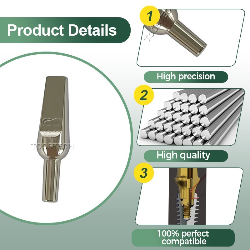 Titanium Universal Straight Abutment 2.0 Post Diameter 4.0 Lengh 10mm fits Duplo