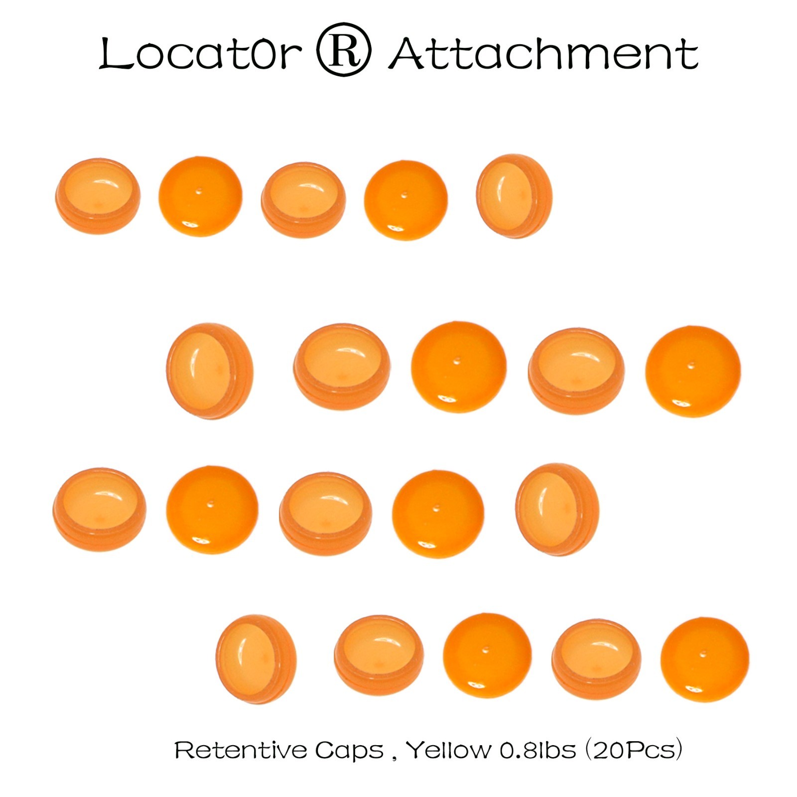 20Pcs Dental Overdenture Locator Abutment Replacement Retention Cap Inserts Set
