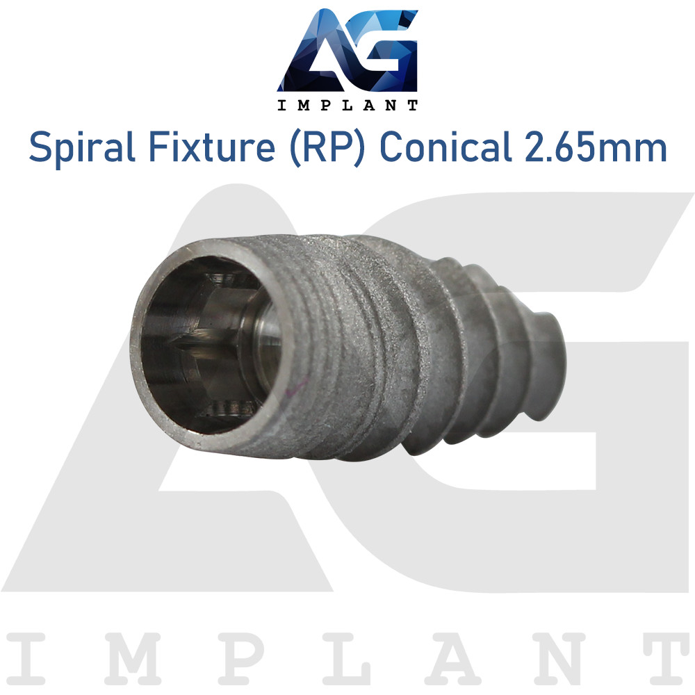 10 Spiral Fixture Regular Platform (RP) Conical Connection Hex 2.65mm Dental SLA