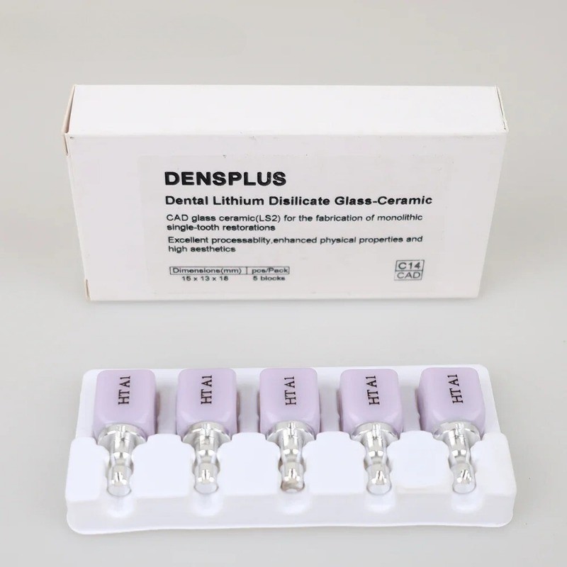Dental Lithium Disilicate C14 Blocks HT/LT Glass Ceramic Blocks CAD/CAM Veneer
