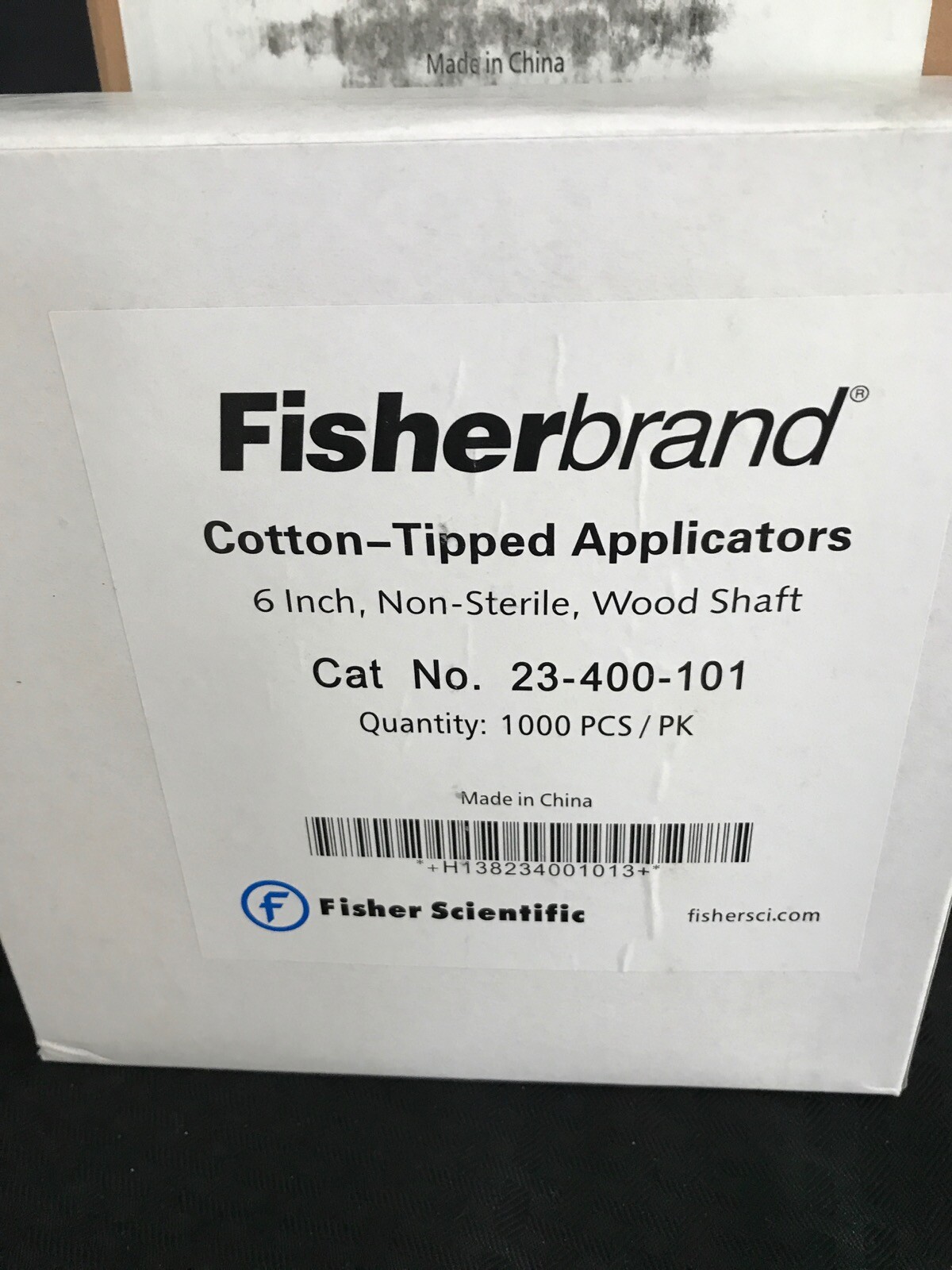 (10,000) FISHERBRAND 6” Cotton-Tip Applicator Non-Sterile Wood Shaft 23-400-101