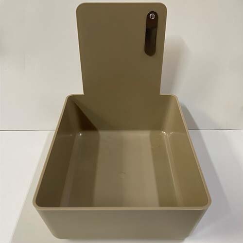 Beige Dental Lab Pan w/ Stainless Steel Clip 12pk 7″ x 5¾” x 2½” Made in the USA