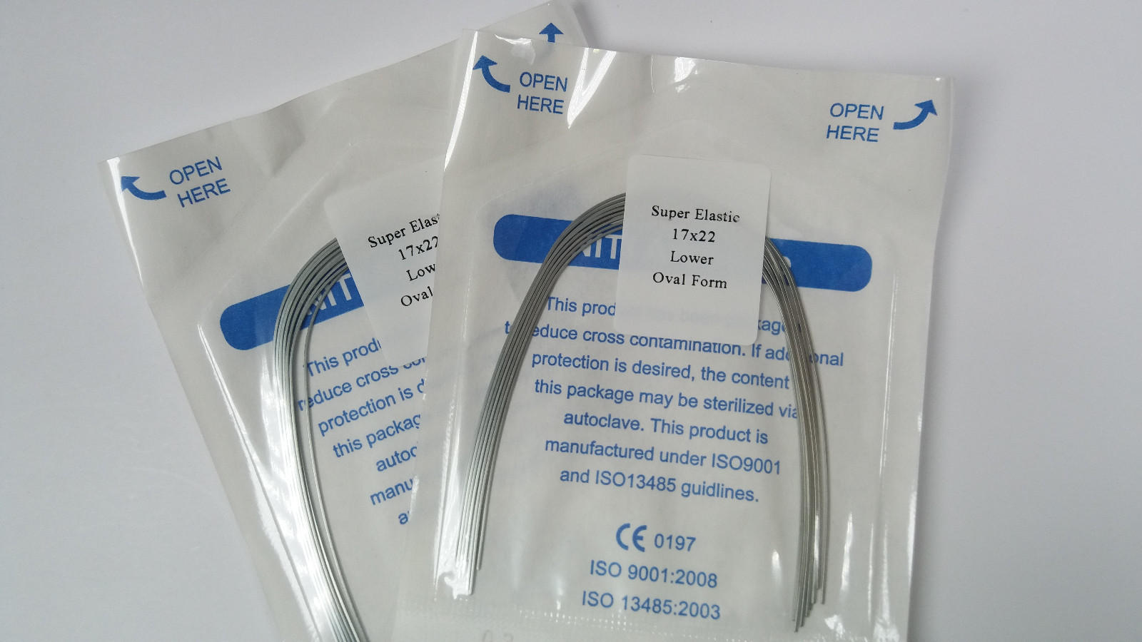 Dental Orthodontic Arch Wires Rectangular Niti Super Elastic Oval Ortho 10 Packs