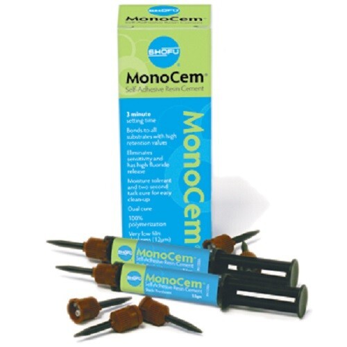 MonoCem BLEACH WHITE Kit. Self-Adhesive Resin Cement. 2 – 3.5 Gm. Syringe, 15