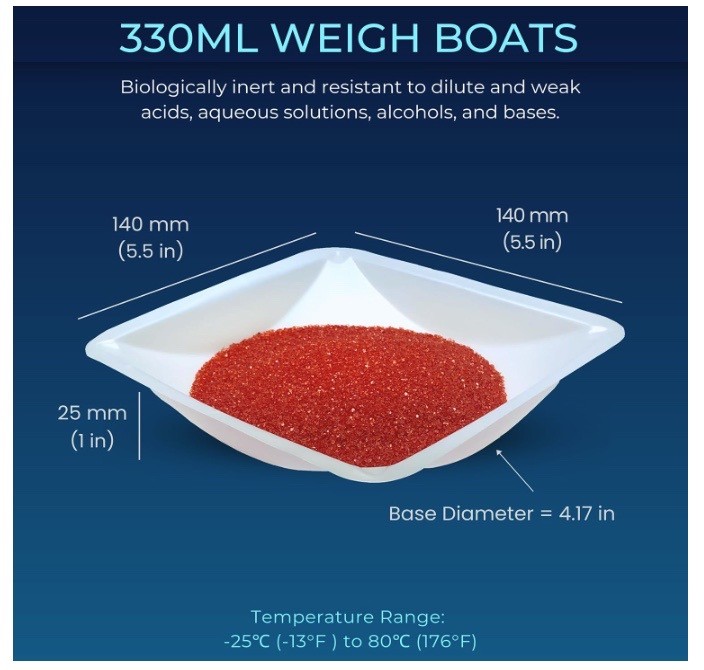 (125/Pk) PURE PONTA 330mL Disposable Large PS Weigh Dish Boat X003VP9HFB