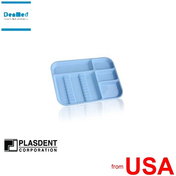PLASDENT Set-up Tray Divided Size B (Ritter)- Pastel Baby BLUE, Plastic, 423597