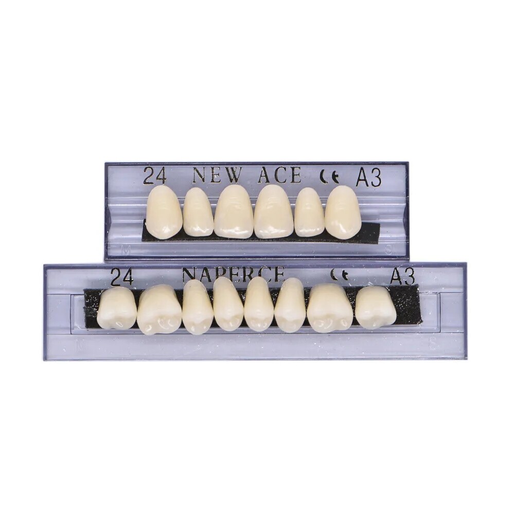 168pc Dental Acrylic Resin Denture 24# A3 Shade False Teeth Full Set Upper Lower