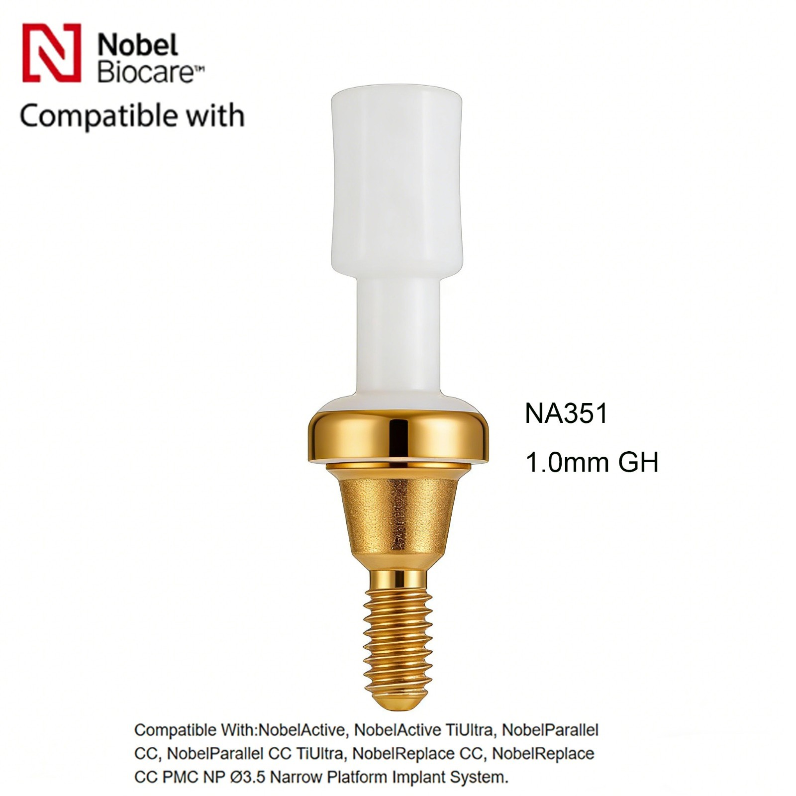 US Locator Abutments & Male Caps For Nobel Biocare Active Conical NP 3.0mm
