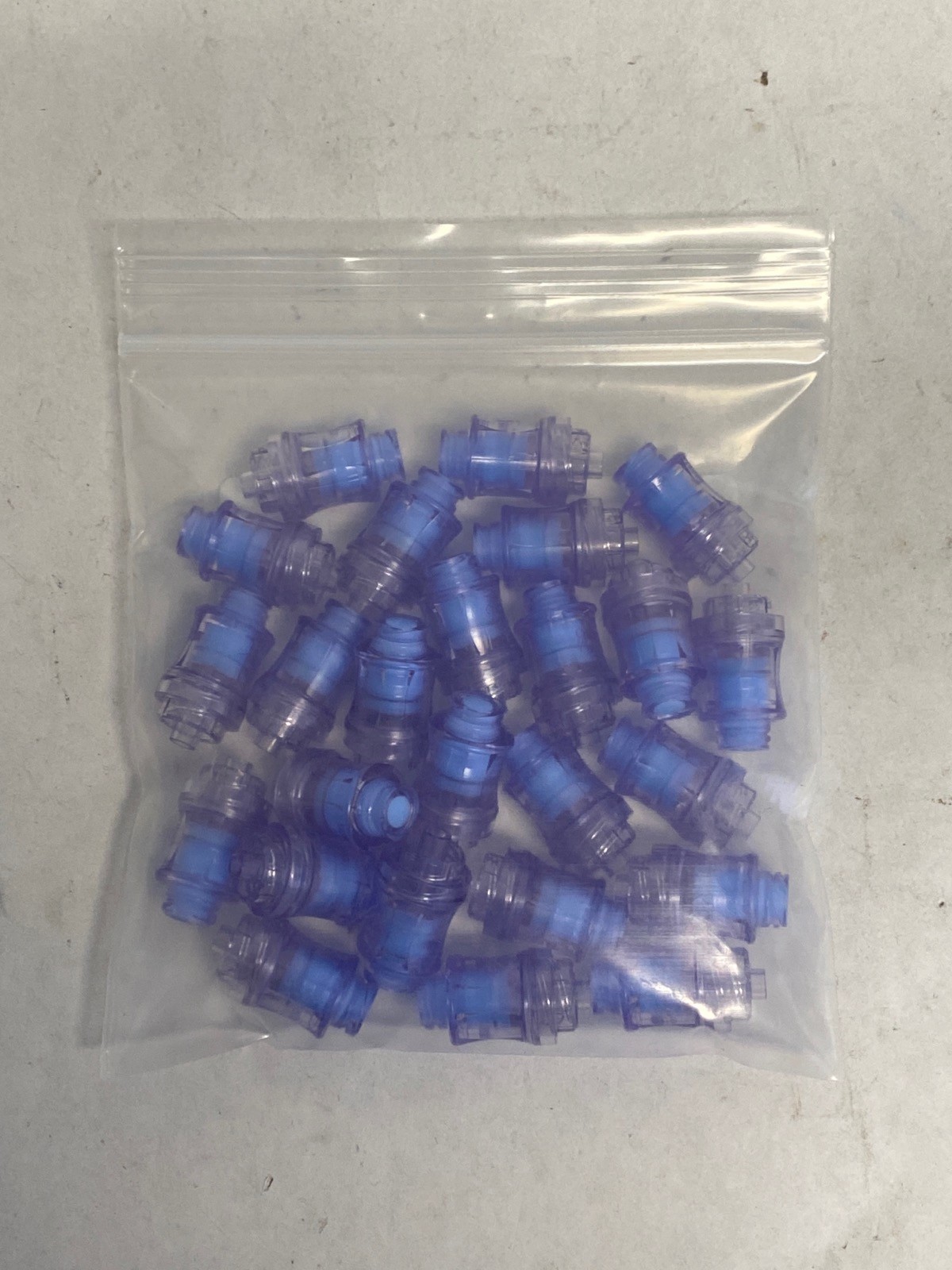 (25/Pk) CHEMGLASS PC Male Luer Lock Swabable Valve Fittings CLS-1399-F50
