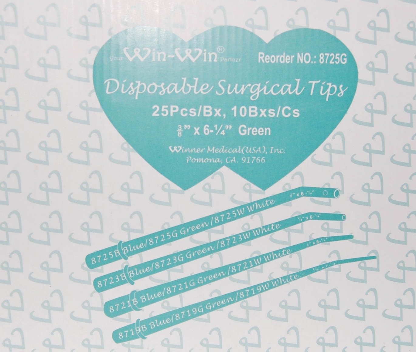 Winner GREEN 3/8 x 6-1/4 Dental Disposable Surgical Tips NIB 500 Count