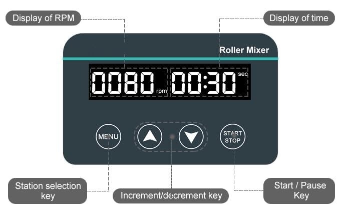 Lab Roller Mixer Shaker 8 Rollers Blood Roller Mixer Test Tube Shaker Timing