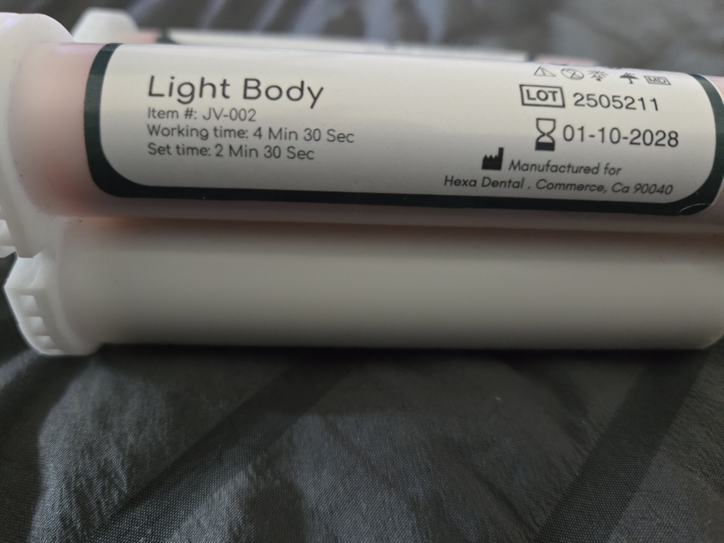 2 X One Plus Impression Material 50 ML Cartridge Heavy Body Vinyl Polysiloxane