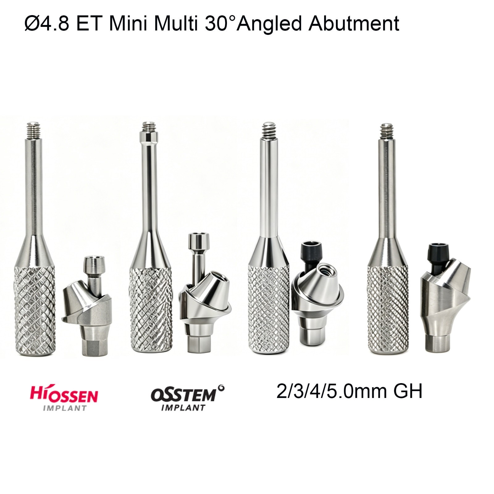 Dental MUA 30º 4.8mm angled multi unit Hex abutment fits Hiossen ET OSS TS M/R