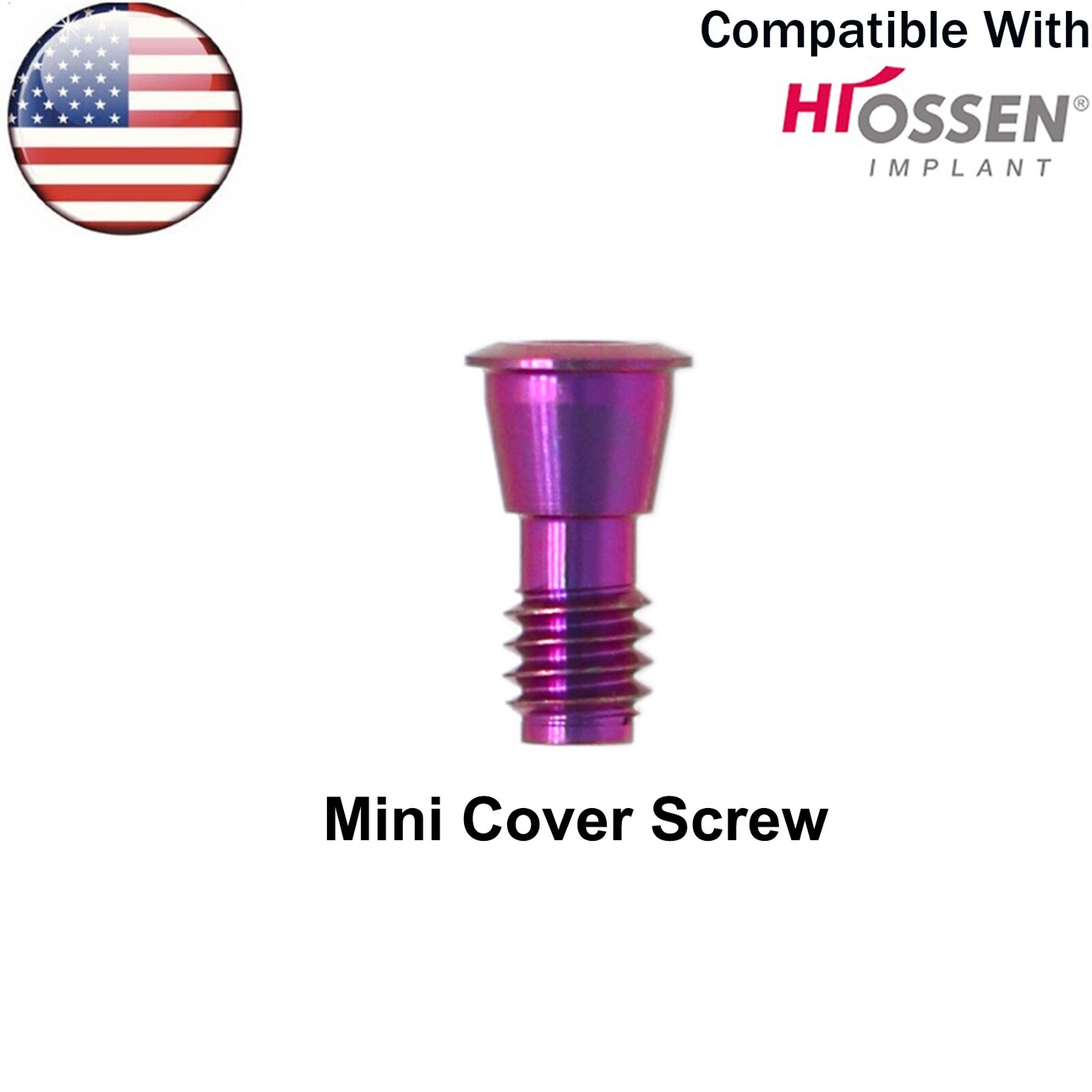 US Dental Cover Screw Fits Hiossen Oss M/R Nobel Biocare NP/RP Healing Abutment