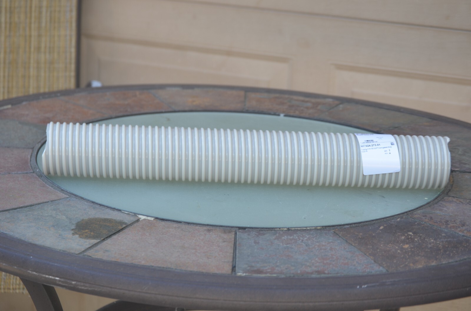 Adec Tubing 3 IN OD, EXT Corrugated, Gray, Length 22″, REF# 024.273.01