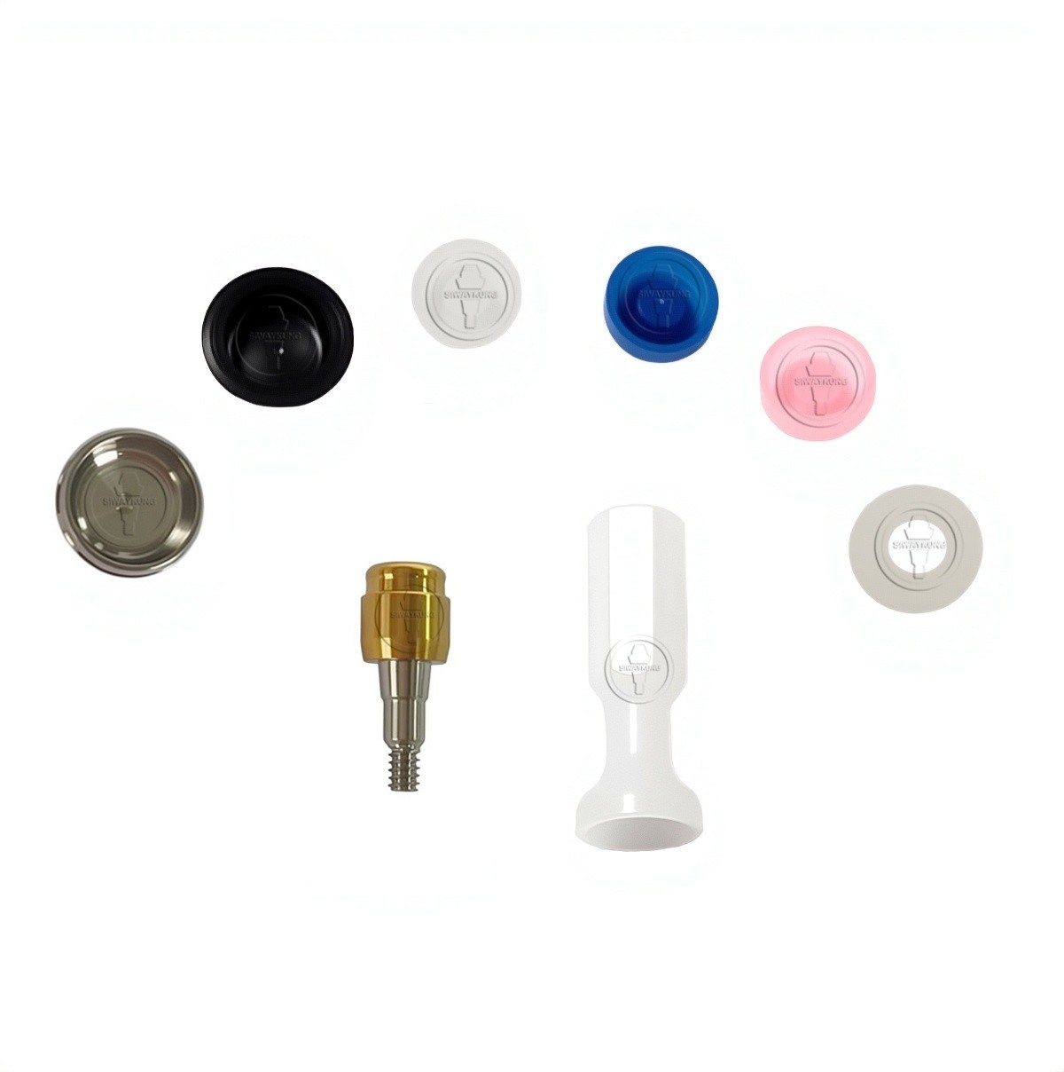 Locator abutment full set Male caps kit fit to NEODENT GM-4.3 GH3-5mm