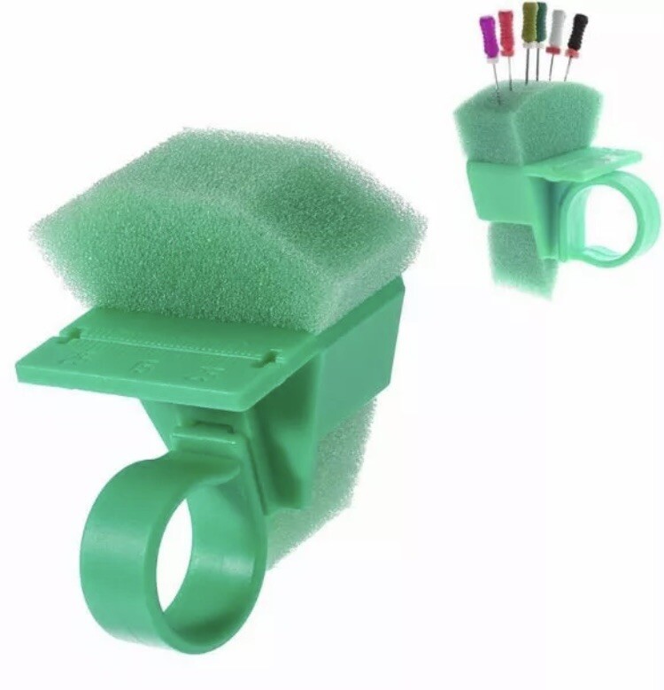 Dental Endodontic Foam Endo Organizer + 2 Rings + 50 Foam Refills One-FingerHold