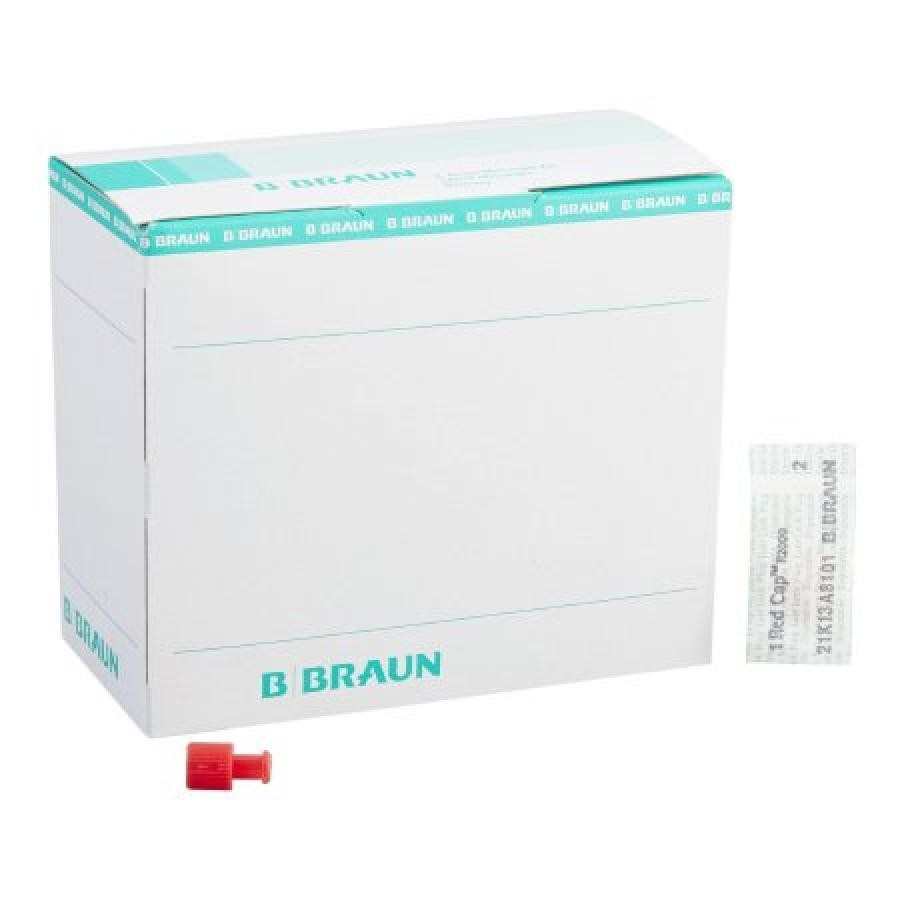 B. Braun Red Cap Dual Function Luer Replacement, Cap IV Admin Set, 100 Count