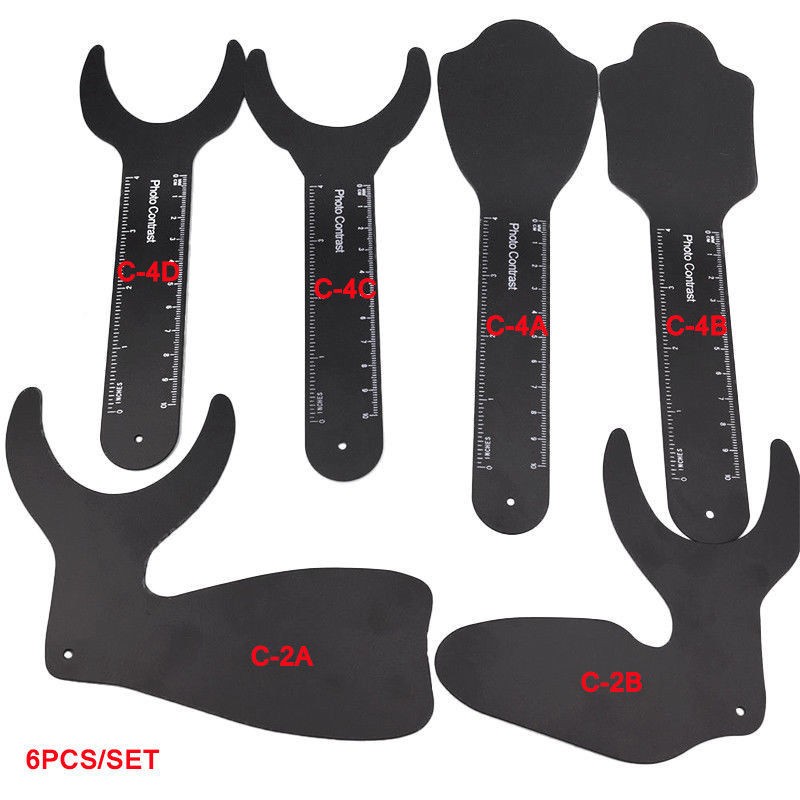 6pcs Dental Photo Contrast Black Background Board Replacement for Photography Co