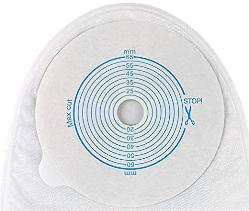 Disposable Colostomy Bags One-Piece Closed Stoma Bag 10 Count (Pack of 1)