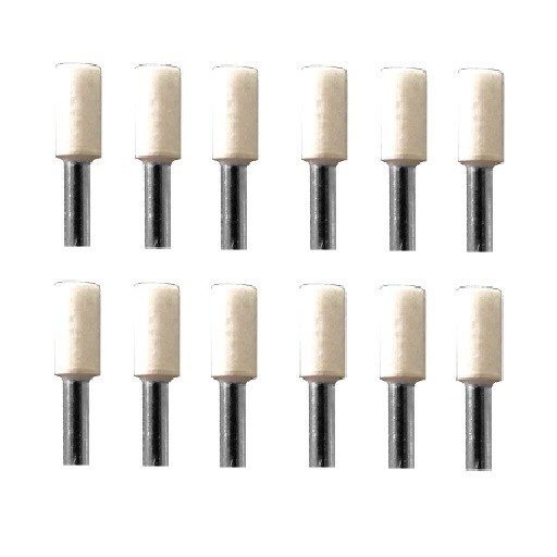 BesQual FG 1.60mm White Mounted Stone, Fine, Cylinder, 12/Pk