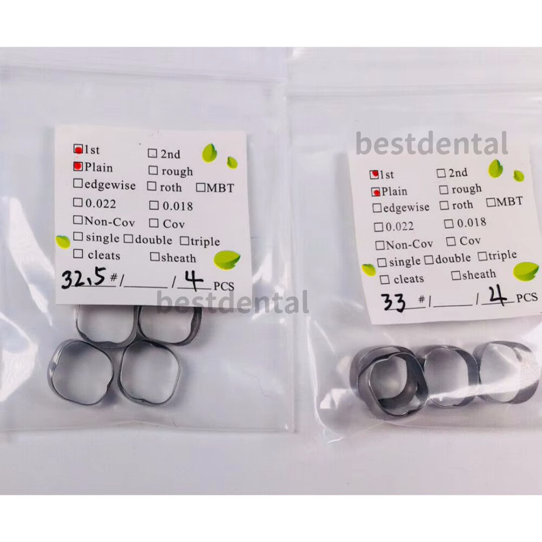 20kit(80pcs) 1st Molar Plain Band Rough Inner Dental Bracket Orthodontic Bands