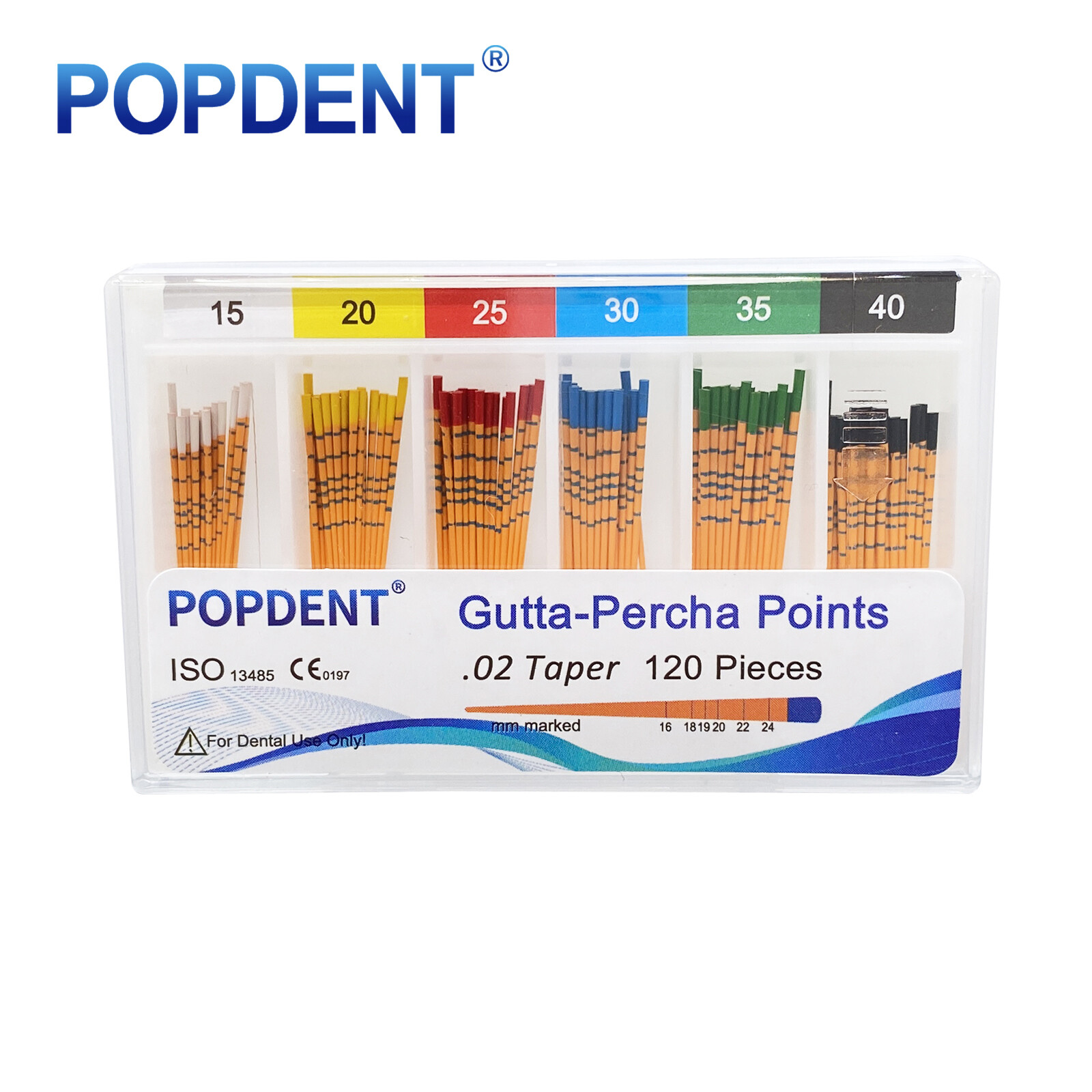 GUTTA PERCHA POINTS Taper 0.4 or 0.6, or Standart Taper, All Sizes Dental Meta