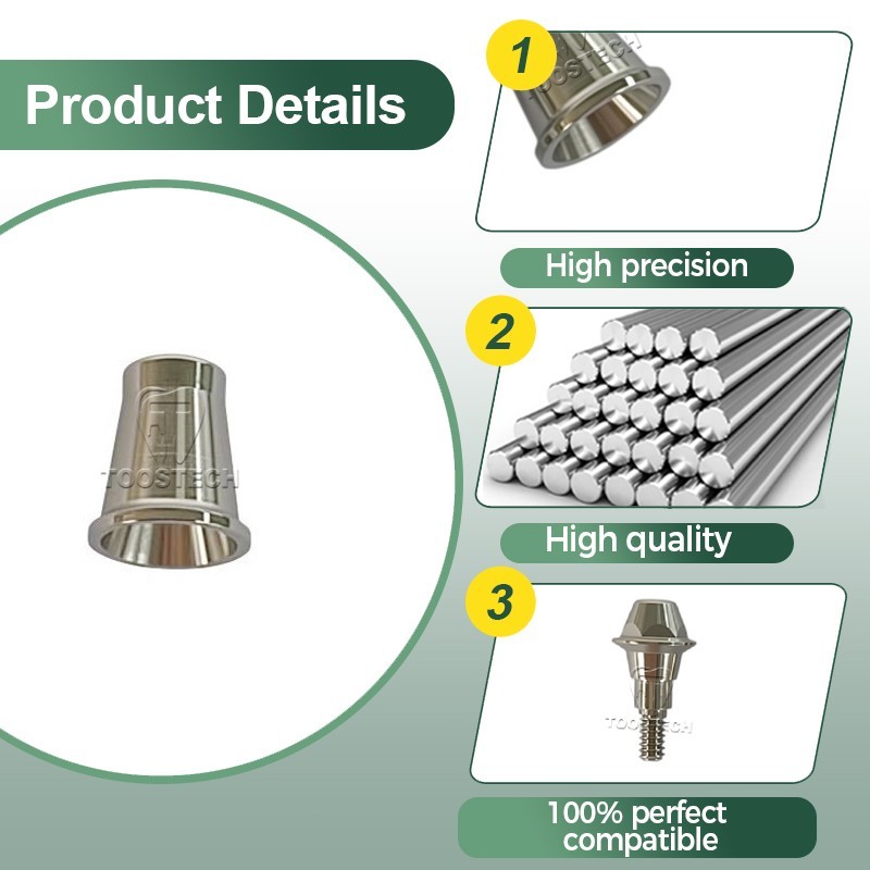 1/6/10/20/50pcs MU Titanium base CAD/CAM prosthetic ti base fits to ICX D4.8mm