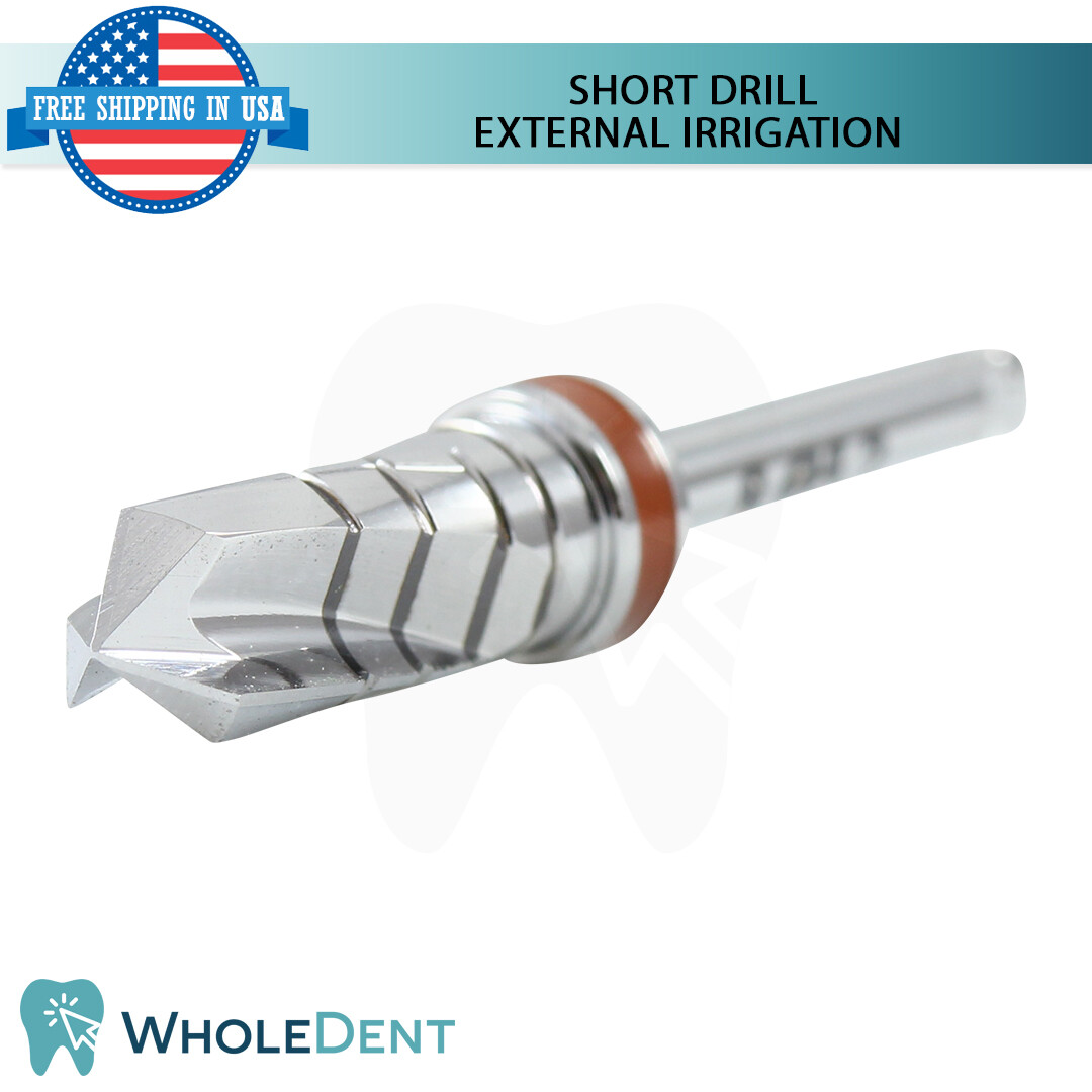 Sur gical Short Cylindrical Drill External Irri gation Dental Im plant Tool