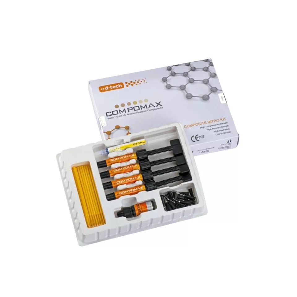 D-Tech Compomax Restorative Nano Hybrid LC Anterior – Posterior Composite Kit