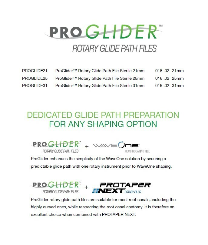Proglider Rotary Glide Path Files Endodontic Files Dentsply All Sizes 3 files/pk
