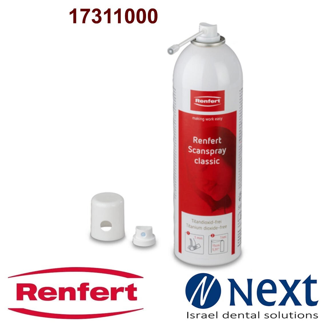 Renfert-Scanspray classic Matting spray in an extra-large can 500 ml 17311000