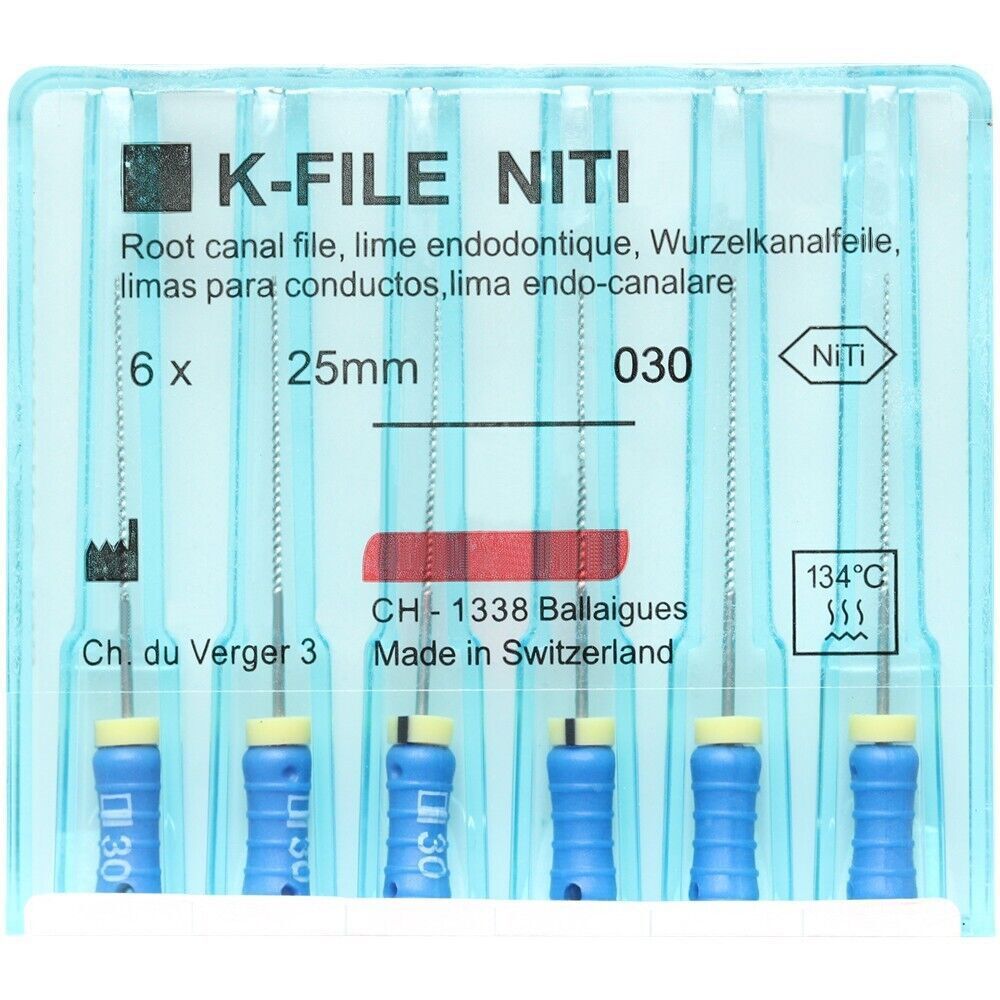 10 Packs 21/25/31mm Dental K-FILE NITIFLEX NiTi Flexible Endo Root Canal K Files